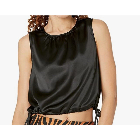 The Drop Women's Tanya Shirred-Neck Bubble Tank Black-Medium With Tag *READ... - Picture 3 of 14